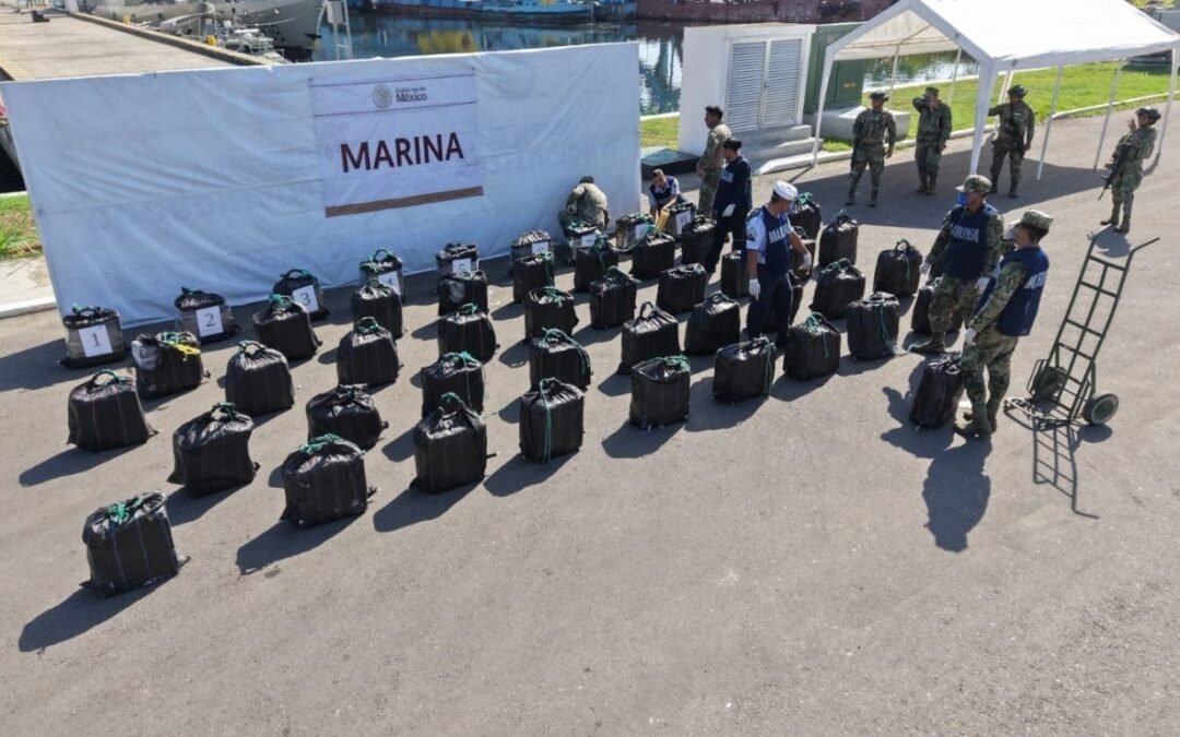 Incautan 1.5 toneladas de cocaína en costas de Chiapas; hay 5 detenidos