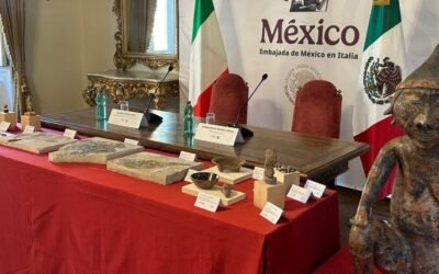 De vuelta a casa: Italia entrega a México 27 tesoros precolombinos y fósiles recuperados