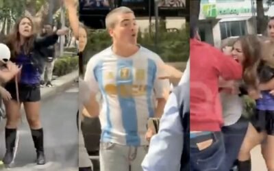 Aficionados mexicanos se burlan de argentinos y se desata golpiza y corretiza dentro y fuera de Reforma 222