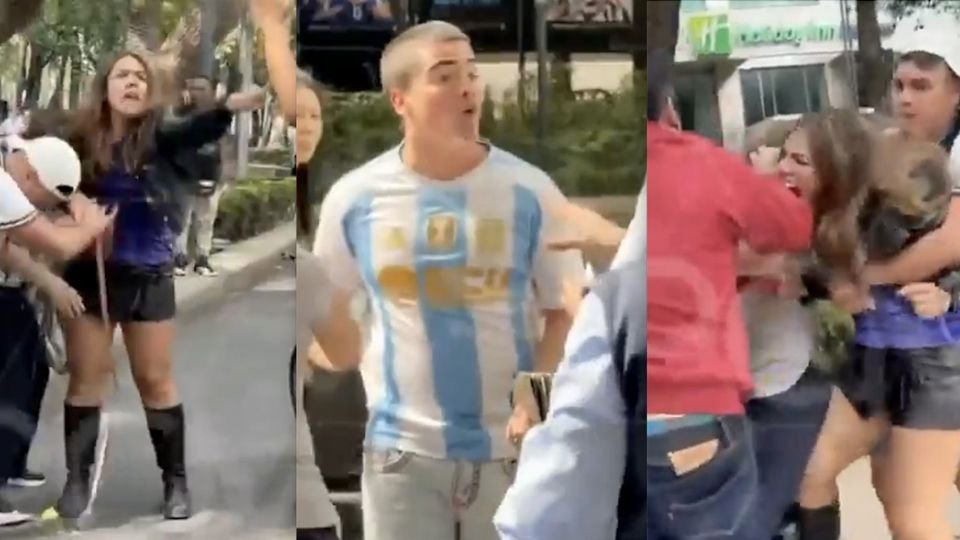 Aficionados mexicanos se burlan de argentinos y se desata golpiza y corretiza dentro y fuera de Reforma 222