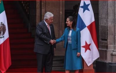 Sheinbaum recibe en Palacio Nacional al Presidente de Panamá