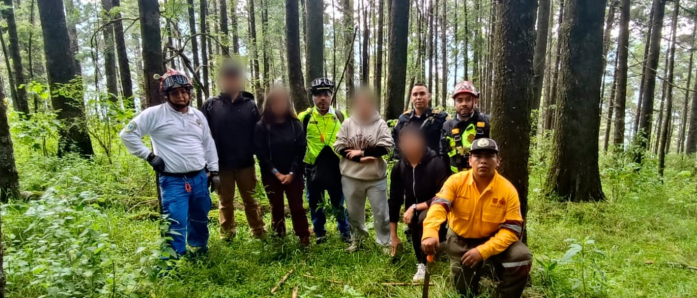 Rescatan a cuatro estudiantes que se extraviaron en Los Dinamos, en la Magdalena Contreras