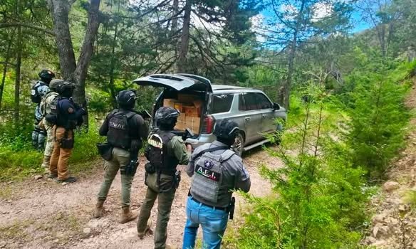 Golpe de las FA en el narco santuario “La Tuna” en Badiraguato, Sin. 4 detenidos con armamento.