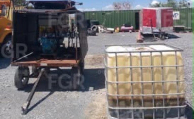 Aseguran 467 mil litros de hidrocarburo en Salinas Victoria, NL.
