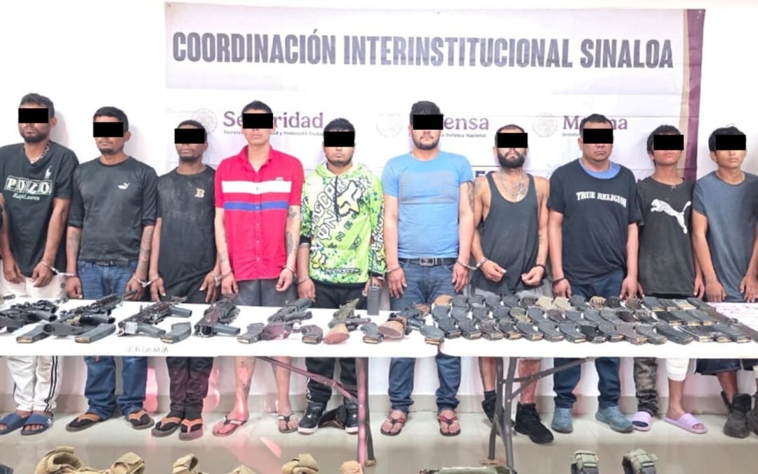Capturan a 10 sicarios del Cartel Del Pacífico en Concordia, Sin.