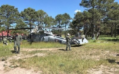 Falla un helicóptero en el Centro de Adiestramiento de la FAM en Durango; no hubo víctimas. 
