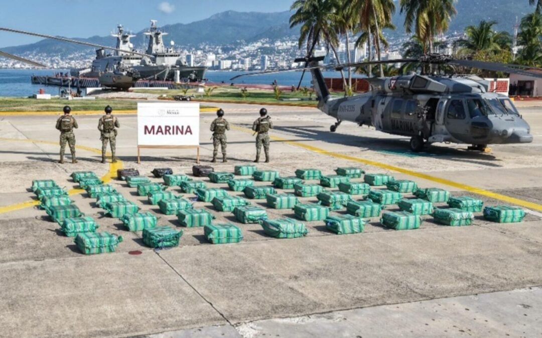 Decomisan 1.9 toneladas de cocaína en costas de Guerrero