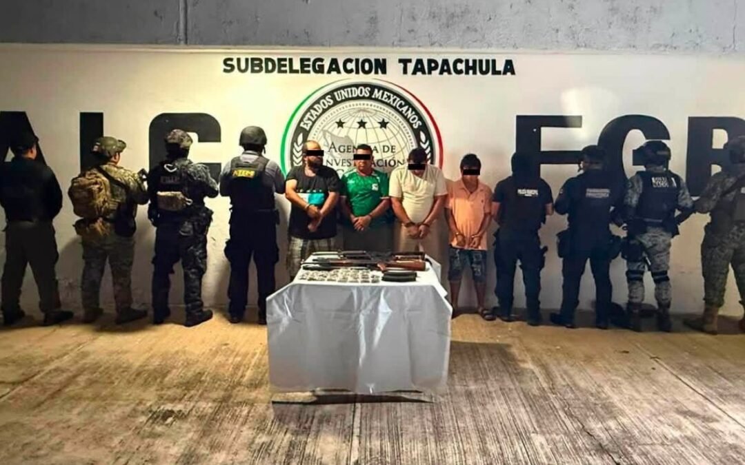 Detienen a 9 delincuentes en Chiapas, dos de ellos requeridos por Guatemala