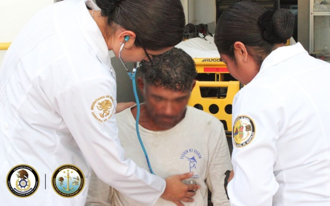 Marina rescata a pescador a la deriva en aguas de Acapulco