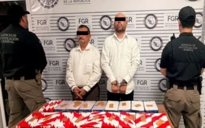 Caen dos sujetos en Sonora por tráfico de droga; les decomisan fentanilo y heroína escondido en un camión