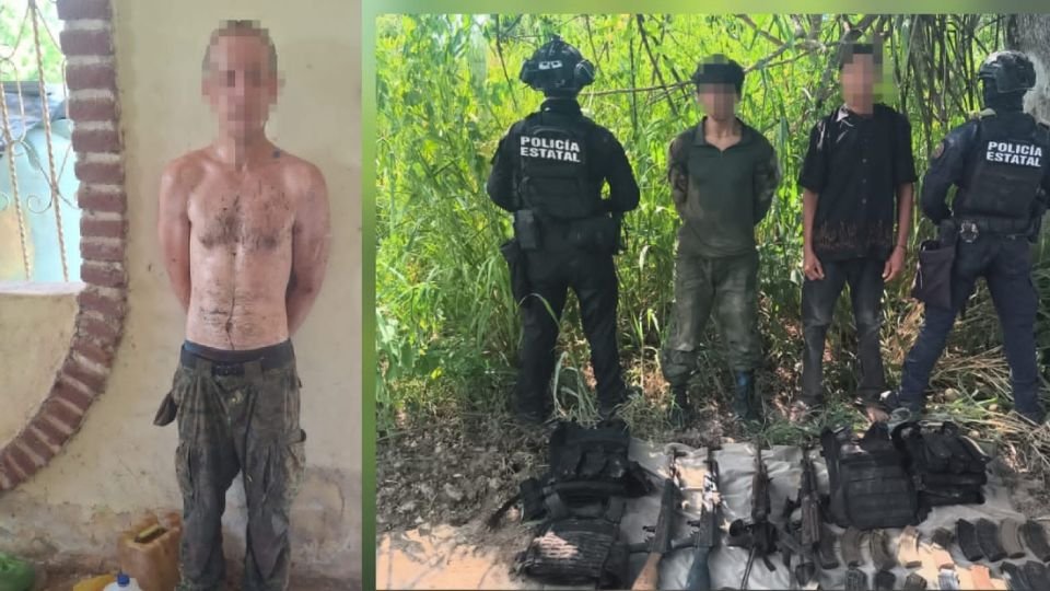 Detienen en Sinaloa a tres personas con armamento y equipo táctico; uno es estadounidense