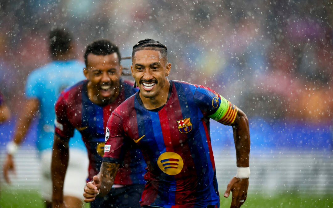 Barcelona golea al Feyenoord y debuta con autoridad en Europa