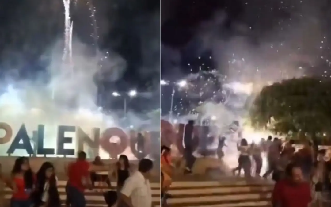 Explosión de pirotecnia en Palenque deja 4 lesionados durante celebración del Grito de Independencia