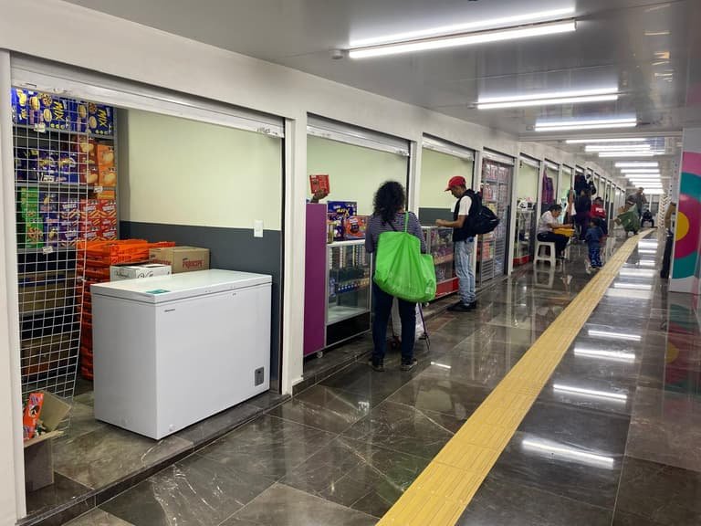 Se instalan locatarios en pasos a desnivel de Tlalpan