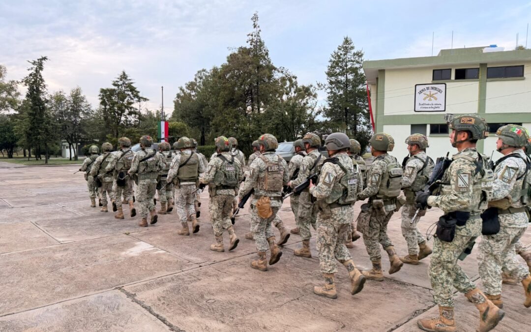Llegan 600 soldados más a Guanajuato para reforzar la seguridad.