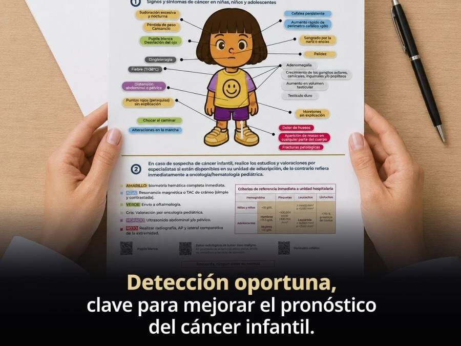 Detección oportuna, clave para mejorar el pronóstico del cáncer infantil