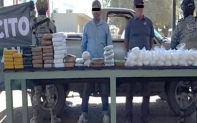 Aseguran 341 kilos de drogas en Sonora y Baja California; 2 narcos detenidos.
