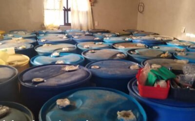 Más de 20 mil litros de huachicol fueron decomisados en una bodega en Pachuca, Hgo.