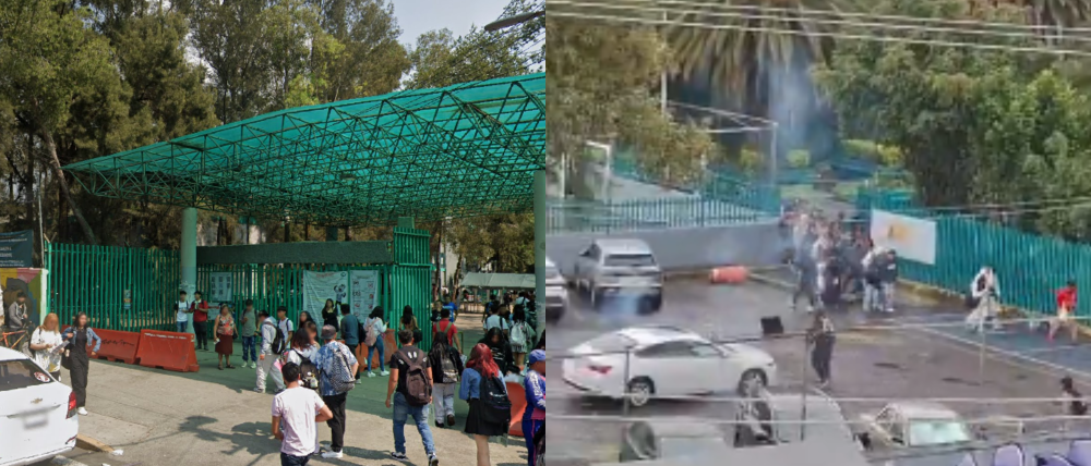 Vandalismo con cohetones en el Colegio de Bachilleres 6 de Iztapalapa. Lesionaron a un maestro.