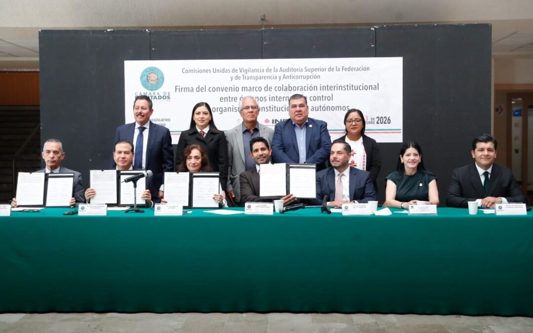 Comisiones de Diputados firman convenio de colaboración con OIC de Organismos Autónomos.