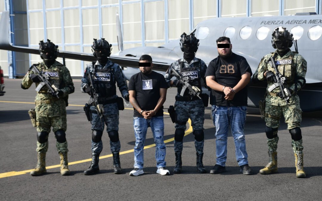 Capturan las FA en Matamoros, Tam. a “El Axel” con un gatillero. Es hijo del jefe de “Los Ciclones”, célula del Cartel del Golfo. 