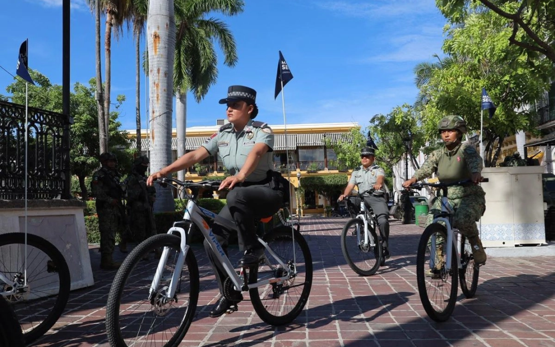 Defensa y Guardia Nacional patrullarán en 50 bicicletas el centro y malecón de Mazatlán