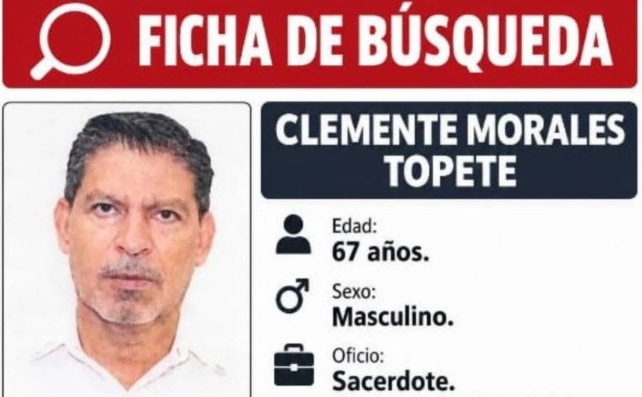 Activan búsqueda del sacerdote Clemente Morales Topete en Culiacán