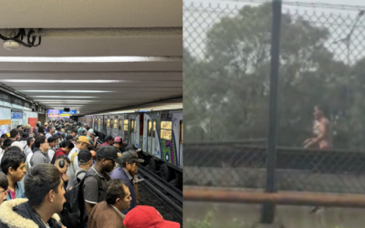 Sujeto semidesnudo paralizó el servicio al meterse a las vías de la línea 2 del Metro.